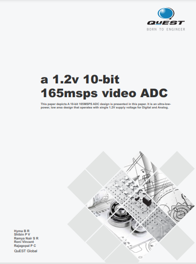 A 1.2V 10-bit 165MSPS video ADC whitepaper