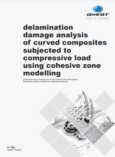 Delamination damage analysis of curved composites under compressive load