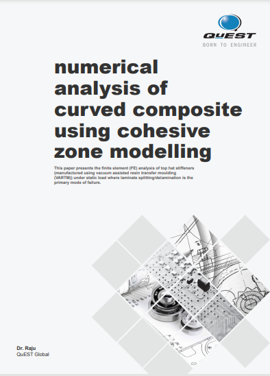 Numerical analysis of curved composite using cohesive zone modeling