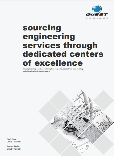 Sourcing engineering services through dedicated centers of excellence
