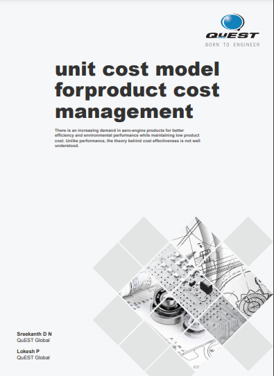 Unit cost model for product cost management