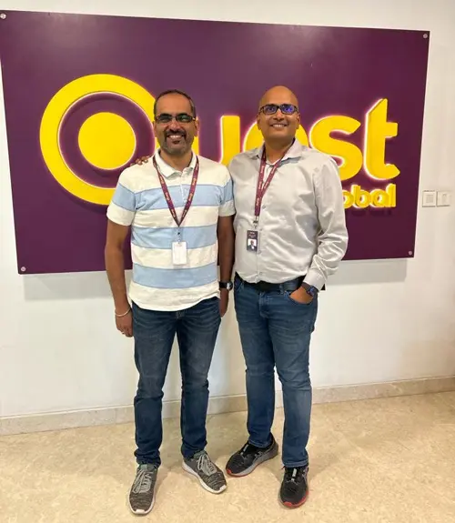 Ashok Kudva with Dush - Quest Global journey